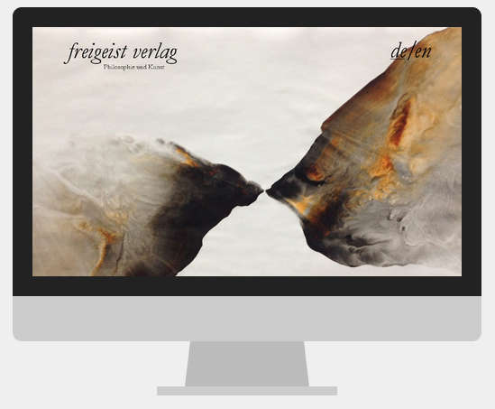 Freigeist Verlags Webseite auf einem Bildschirm