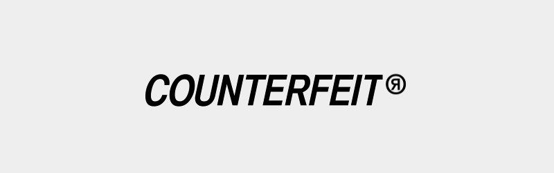 Counterfeit Logo with a fake copyright symbol