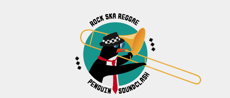 Bandlogo "Penguin Soundclash Rock Ska Reggae"